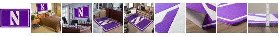 Luxury Sports Rugs Northwestern Colnw Purple 1'8" x 2'6" Area Rug